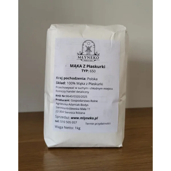Mąka z płaskurki typ: 650 1kg